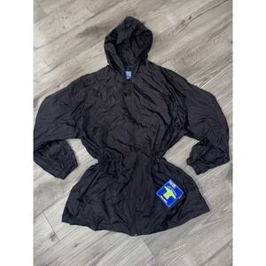 Rain Essentials By Shed Rain Pack N Anorak New Old Stock Black Jacket Size XL